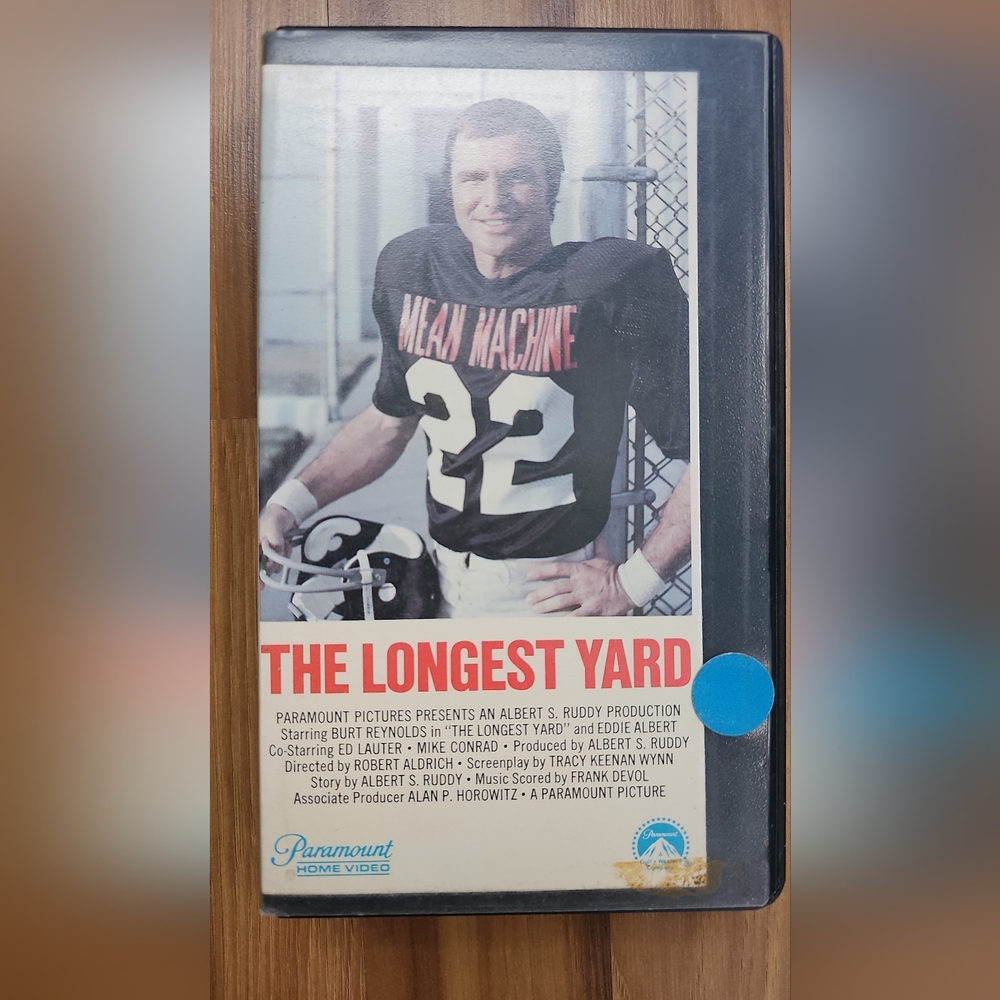 'The Longest Yard' VHS Tape, Rental Case
